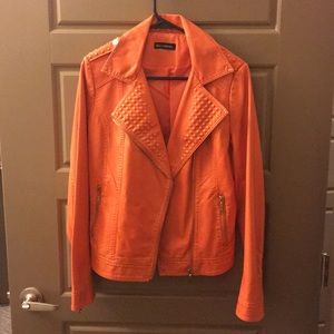Orange Leather Jacket